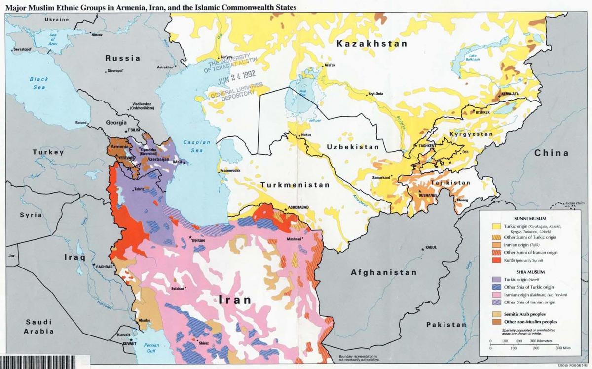 mapa Kazakhstan erlijioa