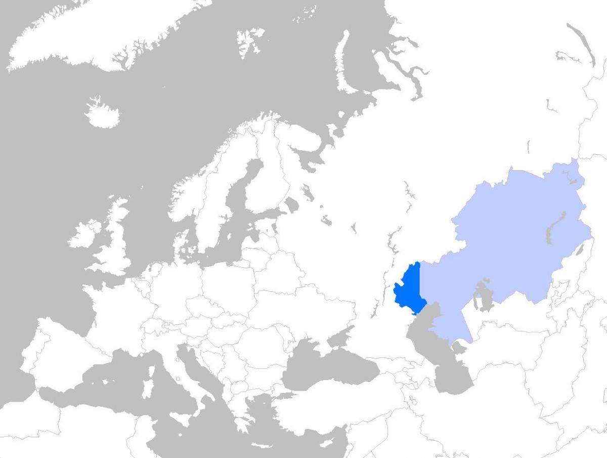 mapa Kazakhstan europan