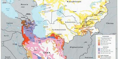 Mapa Kazakhstan erlijioa