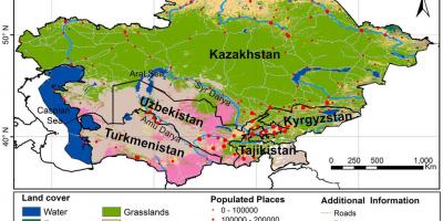 Mapa Kazakhstan klima