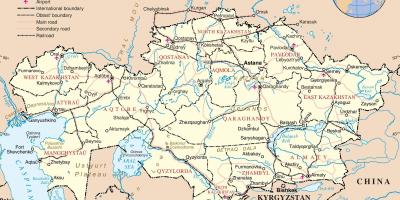 Mapa politiko Kazakhstan