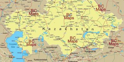 Kazakhstan hirien mapa