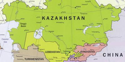 Mapa tengiz Kazakhstan