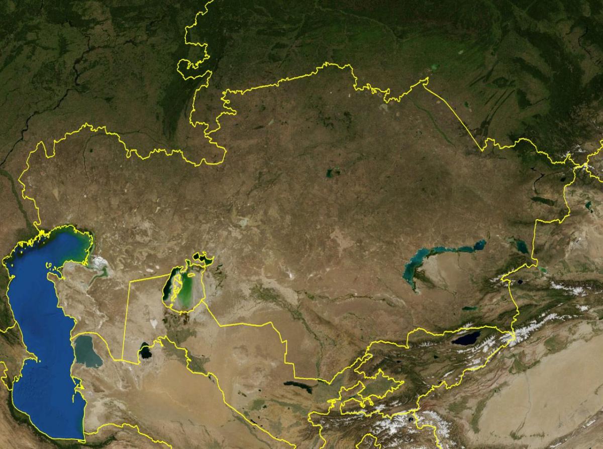 mapa topografikoak Kazakhstan